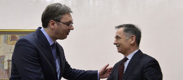 Александар Вучић у Милорад Пуповац, председник Срспког националног вијеће у Хрватксој - Sputnik Србија