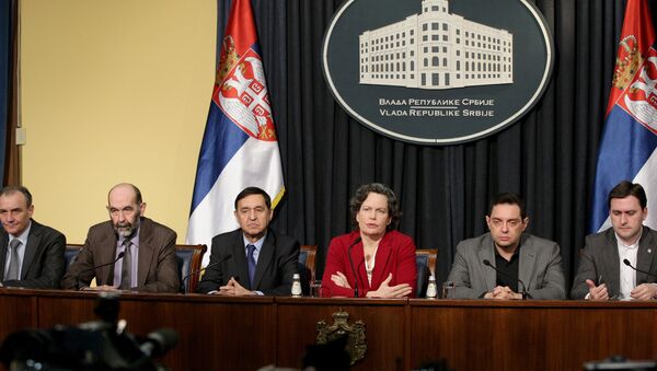 Članovi socijalno-ekonomskog saveta sa Ministarkom Kori Udovički - Sputnik Srbija