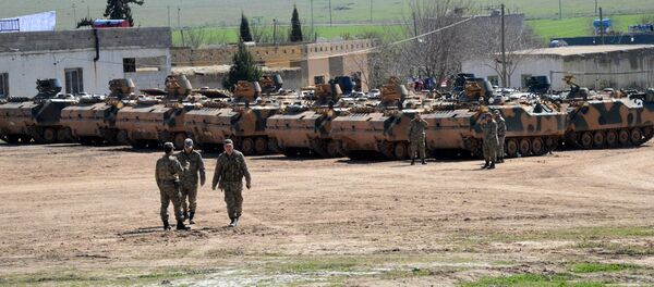 Турска војска на сиријској граници Турска војска на сиријској граници - Sputnik Србија