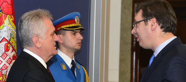 Председник Србије Томислав Николић и премијер Александар Вучић на пријему поводом Дана државности Републике Србије. - Sputnik Србија