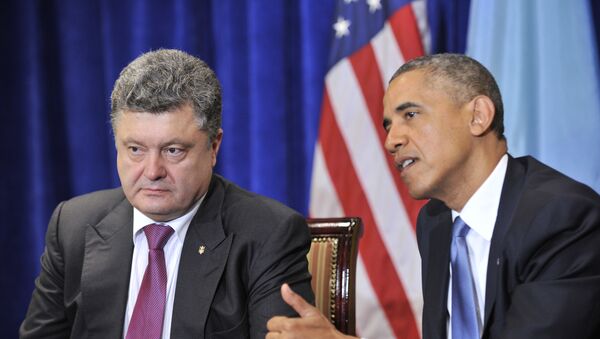 Украјински председник Петро Порошенко и амерички председник Барак Обама - Sputnik Србија