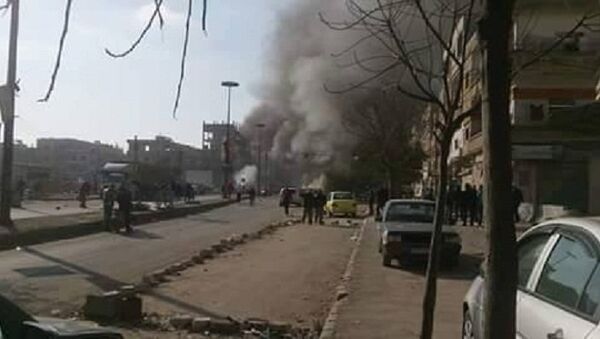 Експлозија у јужном предграђу Дамаска. - Sputnik Србија