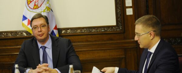 Александар Вучић и Небојша Стефановић на Савету за националну безбедност - Sputnik Србија