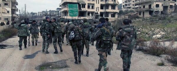 Pripadnici sirijske armije u gradu Salma u provinciji Latakija. Pripadnici sirijske armije u gradu Salma u provinciji Latakija. - Sputnik Srbija