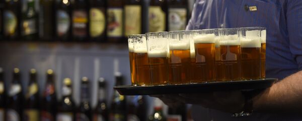 Prezentacija piva na otvaranju „Zelene nedelje“ — poljoprivrednog sajma u Berlinu 15. januar 2016. Prezentacija piva na otvaranju „Zelene nedelje“ — poljoprivrednog sajma u Berlinu 15. januar 2016. - Sputnik Srbija