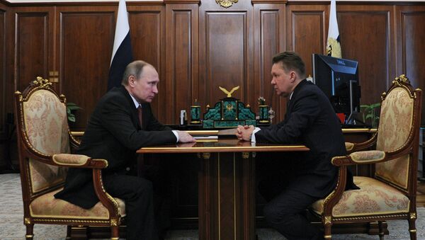 Predsednik Rusije Vladimir Putin i direktor Gasproma Aleksej Miler - Sputnik Srbija