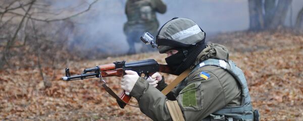 Припадник украјинске војске током обуке НАТО-а - Sputnik Србија
