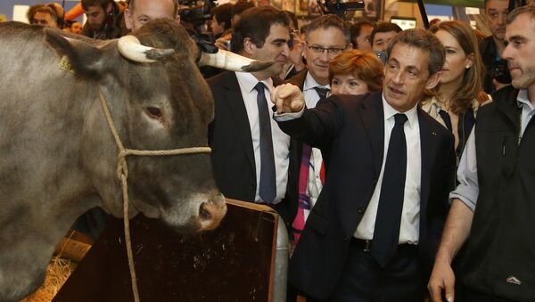 Bivši francuski predsednik Nikola Sarkozi na Međunarodnom sajmu poljoprivrede u Parizu - Sputnik Srbija