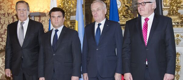 Нормандијска четворка у Паризу, шефови дипломатија Русије, Украјине, Француске и Немачке Нормандијска четворка у Паризу, шефови дипломатија Русије, Украјине, Француске и Немачке - Sputnik Србија