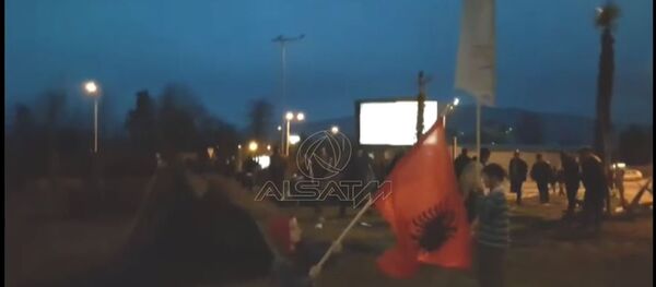 Skoplje, protest protiv dizanja krsta Skoplje, protest protiv dizanja krsta - Sputnik Srbija