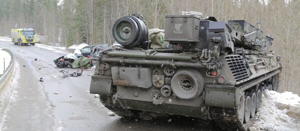 Судар тенка и аутомобила у Ослу, Норвешка - Sputnik Србија