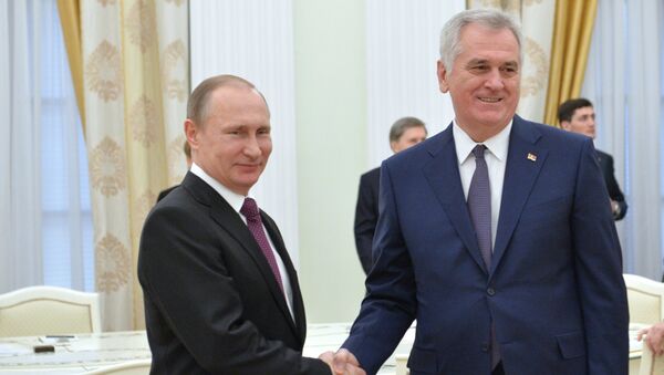 Predsednik Rusije Vladimir Putin i predsednik Srbije Tomislav Nikolić u Kremlju - Sputnik Srbija