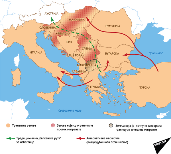 Балканска рута ћир - Sputnik Србија