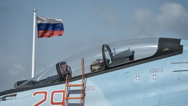 Сухој Су-30 у авио-бази Хмејмим у Сирији - Sputnik Србија