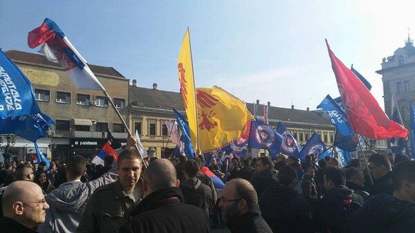 Zavetnici, anti - NATO protest u Novom Sadu Zavetnici, anti - NATO protest u Novom Sadu - Sputnik Srbija