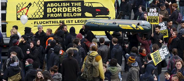 Протест у Бечу против споразума ЕУ и Турске Протест у Бечу против споразума ЕУ и Турске - Sputnik Србија