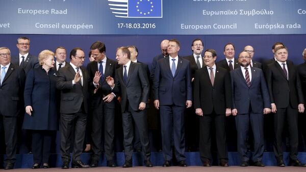 Лидери ЕУ на самиту о мигрантској кризи у Бриселу - Sputnik Србија