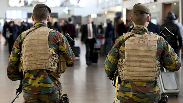 Белгијски војници на аеродрому у Бриселу - Sputnik Србија