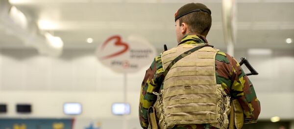 Белгијски војник на аеродрому Завентем Белгијски војник на аеродрому Завентем - Sputnik Србија
