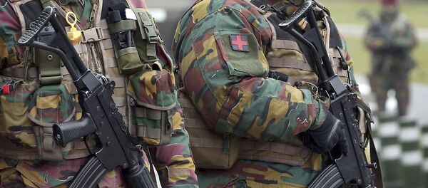 Belgijske snage bezbednosti na ulicima posle terorističkog napada u Briselu - Sputnik Srbija