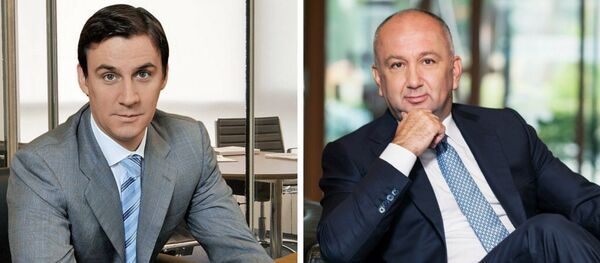 Дмитриј Патрушев, председник Россељхоз банке и Ненад Поповић, лидер СНП-а Дмитриј Патрушев, председник Россељхоз банке и Ненад Поповић, лидер СНП-а - Sputnik Србија