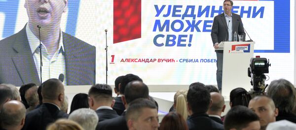 Aleksandar Vučić na konvenciji SNS u Leskovcu - Sputnik Srbija