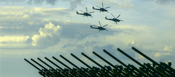 Artiljerijska tehnika i helikopteri Mi-28N na vojno-tehničkom forum Armija-2015 - Sputnik Srbija