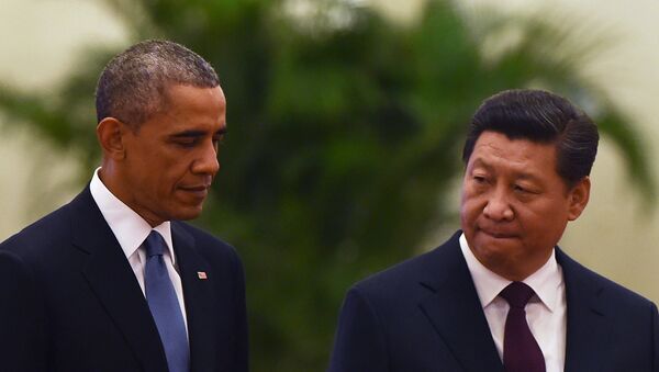 Predsednik Kine Si Đinping i predsednik SAD Barak Obama - Sputnik Srbija