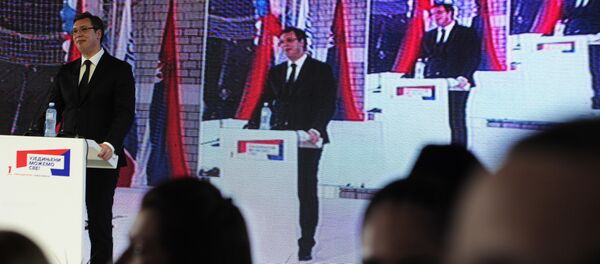 Александар Вучић на предизборно конвенцији СНС у Звечану - Sputnik Србија