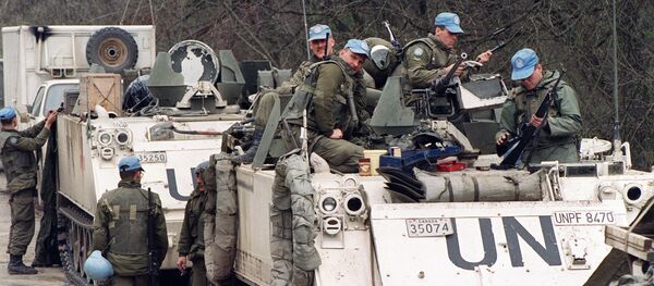 Канадски војници припадници плавих шлемова у Босни 1993. године - Sputnik Србија
