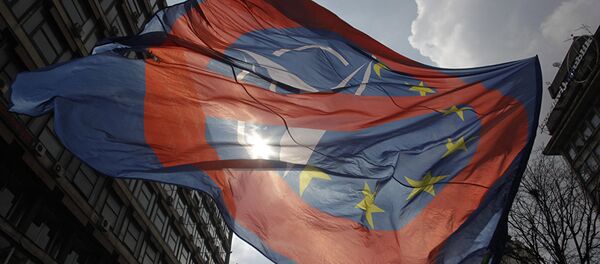 Anti-NATO protest u Beogradu Anti-NATO protest u Beogradu - Sputnik Srbija