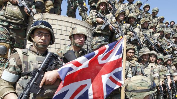 Libanski vojnici sa zastavom Velike Britanije - Sputnik Srbija