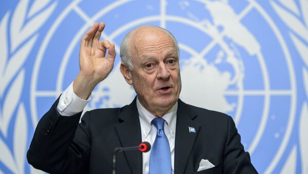 Специјални изасланик УН за Сирију Стафан де Мистура у Женеви - Sputnik Србија