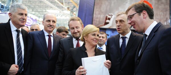 Делегација БиХ, Србије, Хрватске , Црне Горе и Турксе на отварању 19. Међународног привредног сајма у Мостару - Sputnik Србија