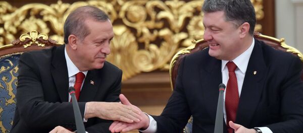 Predsednik Turske Redžep Tajip Erdogan i predsednik Ukrajine Petro Porošenko Predsednik Turske Redžep Tajip Erdogan i predsednik Ukrajine Petro Porošenko - Sputnik Srbija