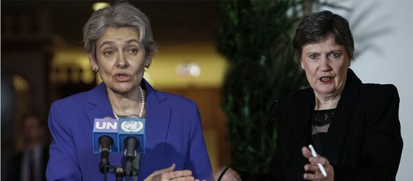 Ирина Бокова и Хелена Кларк - Sputnik Србија