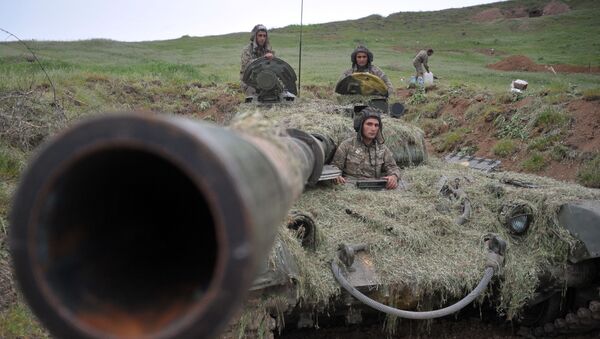 Карабашки војници у зони сукоба у Нагорно-Карабаху - Sputnik Србија