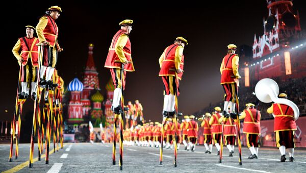 Церемонија затварања Међународног војно-музичког фестивала „Спаска кула“ у Москви - Sputnik Србија