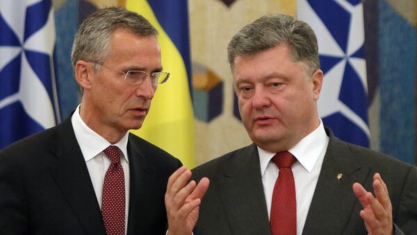 Generalni sekretar NATO-a Jens Stoltenberg i predsednik Ukrajine Petro Porošenko - Sputnik Srbija