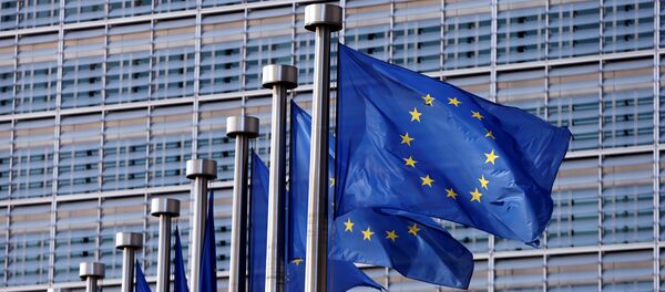 Заставе испред седишта ЕУ - Sputnik Србија