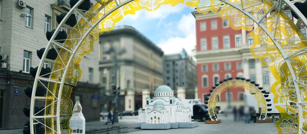 Макета Храма Светог Саве у Москви Макета Храма Светог Саве у Москви - Sputnik Србија