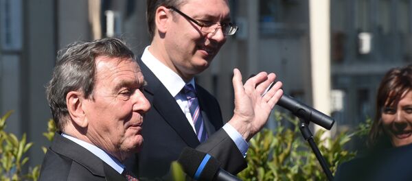 Gerhard Šreder i Aleksandar Vučić - Sputnik Srbija