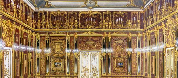 Репродукција модела ћилибарске собе - Sputnik Србија