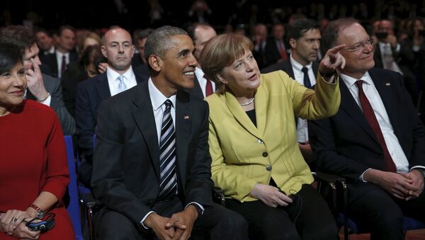 Барак Обама и Ангела Меркел - Sputnik Србија