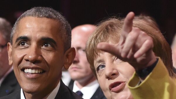 Барак Обама и Ангела Меркел - Sputnik Србија