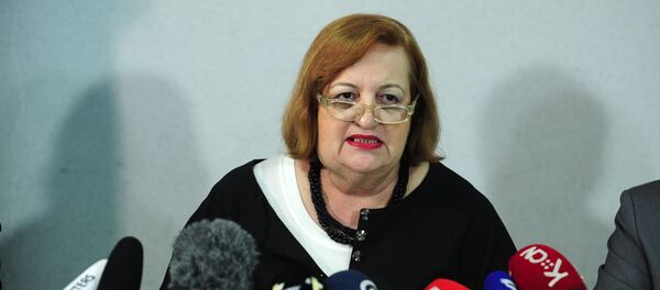 Председница извршног одбора Српске радикалне странке Вјерица Радета даје изјаве новинарима - Sputnik Србија