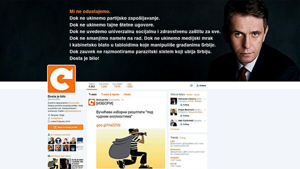 Prinskrint tviter naloga Dosta je bilo - Sputnik Srbija