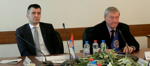 Министар одбране Зоран Ђорђевић и генерални секретар ОДКБ Николај Бордјуж - Sputnik Србија