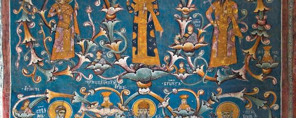 Лоза Немањића — фреска у Манастиру Дечани. - Sputnik Србија