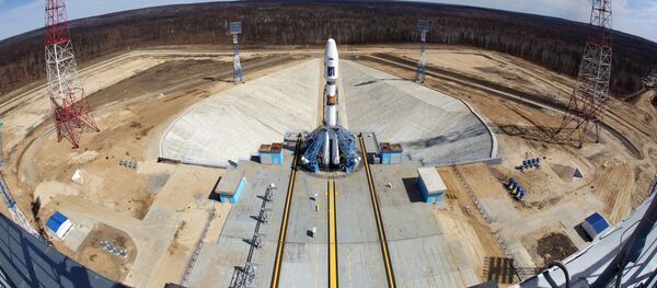 Ракета-носач Сојуз 2.1а на платформи космодрома Восточни - Sputnik Србија